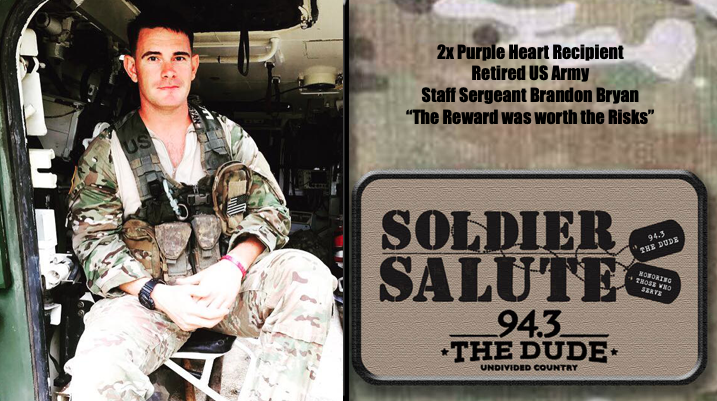“The Soldier Salute”- 2x Purple Heart Recipient, Retired US Army SSgt Brandon Bryan
